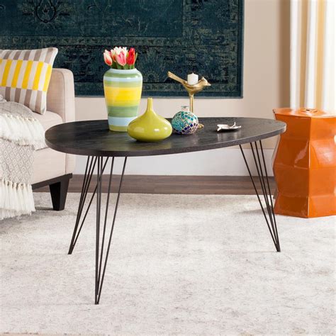 home decorators collection industrial mansard black coffee table   home depot