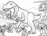 Jurassic Coloring Pages Park Printable Lego Colouring Rex Library Clipart sketch template