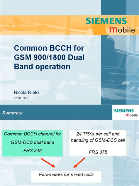common bcch  gsm  dual band operation gsm radio resource management