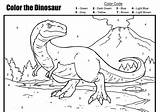 Dinosaur Number Color Coloring Numbers Pages Dinosaurs Printable Kids Worksheets Paint Activities Jurassic Worksheet Printables Rex Games Colouring Dino Ecoloringpage sketch template