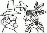 Coloring Pilgrim Boy Library Clipart Pilgrims Indians Pages sketch template