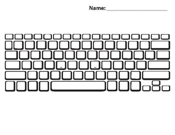 blank qwerty keyboard template printable