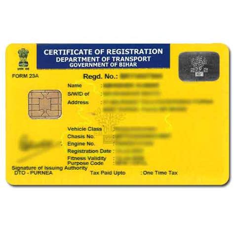 rc vehicle registration certificate archives pvc card printing