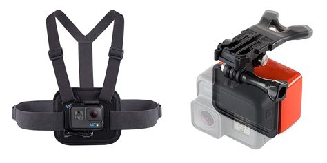 equip  gopro  official accessories chest mount  bite mount floaty