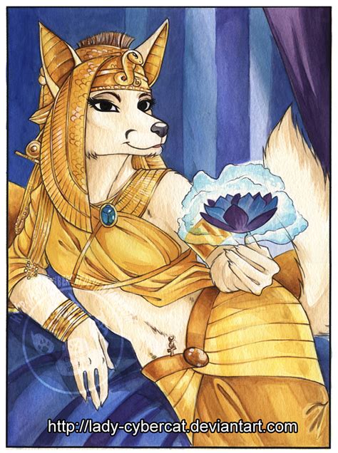 watercolor egyptian fox by cybercat and ralloonx by lady cybercat on