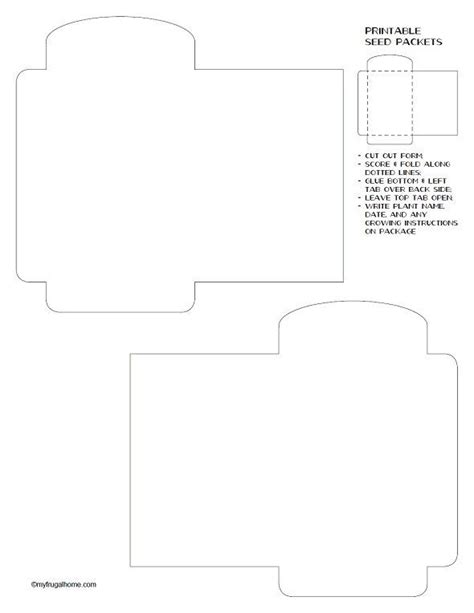 printable printable seed packet template