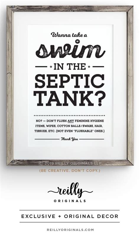 funny printable septic system bathroom sign  swim tank   flush