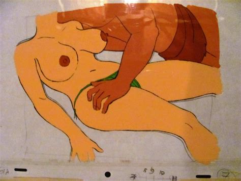 heavy metal movie den and katherine topless production cel in thomas crosby s heavy metal movie