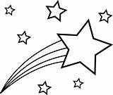 Shooting Star Coloring Stars Pages Printable Color Outline Etoile étoile Clipart Coloriage Drawing Sheets Sweetclipart Kids sketch template