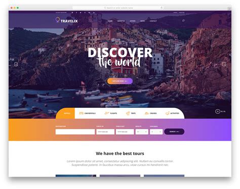 travel website templates  full  colors