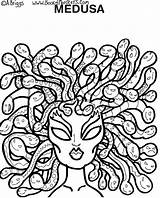 Coloring Medusa Greek Monsters Kids Mythology Comments sketch template