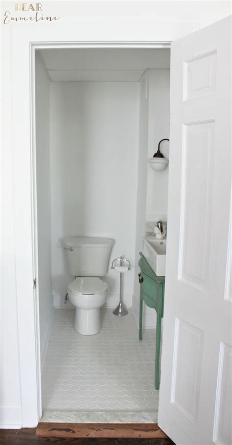 Narrow Half Bathroom Reveal {1910 Home Renovation}