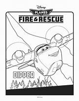 Planes Rescue Fire Pages Coloring Colouring Dipper sketch template