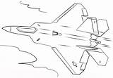 Raptor Colorare Caccia Aereo Ausmalbilder F35 Supercoloring Ausmalbild Zeichnen Militaria Militärflugzeuge Bomber sketch template