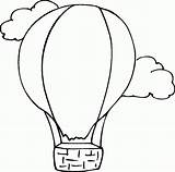 Coloring Balloon Air Hot Printable Pages Popular sketch template