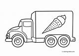 Truck Kids Drawings Coloring Pages Printable Library Ice Cream Clip Clipart sketch template