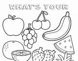 Fruit Vegetables Names sketch template