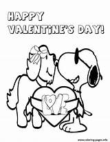 Coloring Valentine Pages Snoopy Dog Valentines Printable Print Color Popular sketch template