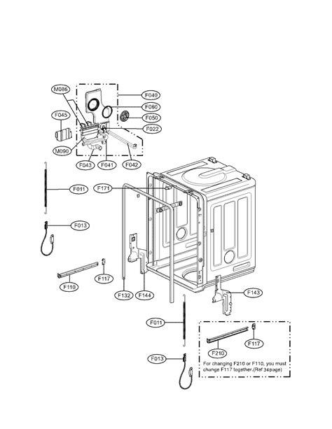 tub parts diagram parts list  model ldfst lg parts dishwasher parts searspartsdirect