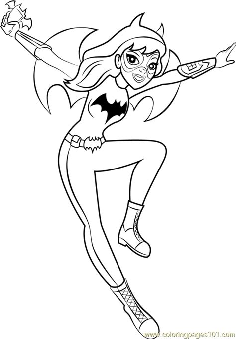 bat girl coloring page  kids dc super hero girls printable coloring