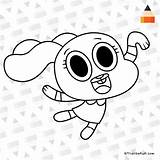 Gumball Anais Draw Drawing Amazing Coloring Drawings Letsdrawkids Paintingvalley Watterson Grab Marker sketch template