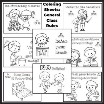 classroom rules coloring pages print   coloring pages