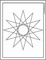 Geometric Coloring Pages Printable Symmetry Print Designs Star Point Customize Color Sheet Detailed Colorwithfuzzy Getcolorings sketch template