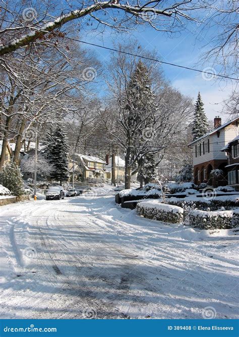 winter street  stock photo image  city town houses