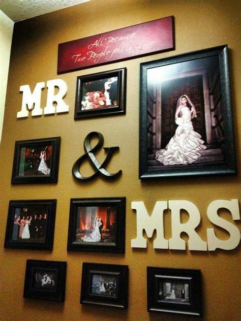 Mr And Mrs Decorating Deas Picture Frame Arrangement
