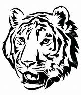 Tiger Head Drawing Face Tigers Outline Line Clip Coloring Getdrawings Clipartmag sketch template