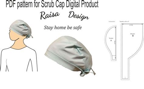 surgical cap sewing pattern scrub hat pattern surgical cap etsy
