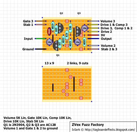 guitar fx layouts zvex fuzz factory compact layout