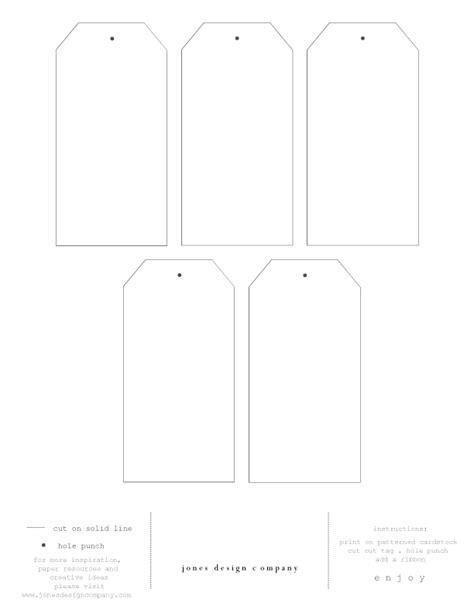 diy gift tags  template  printable paper