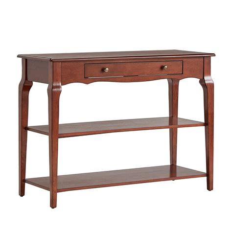 muriel console table tv stand with shelves espresso brown
