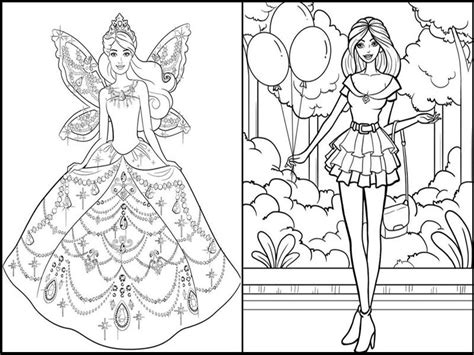 attractive barbie coloring pages