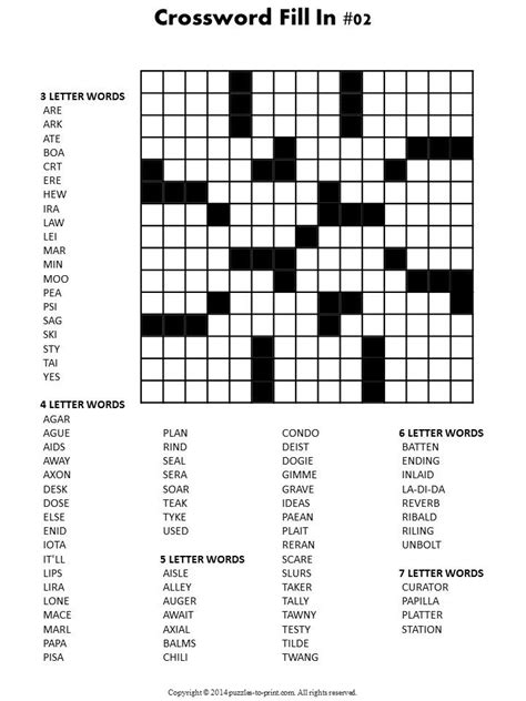 printable fill  puzzle crossword fill  puzzles printable vocabulary