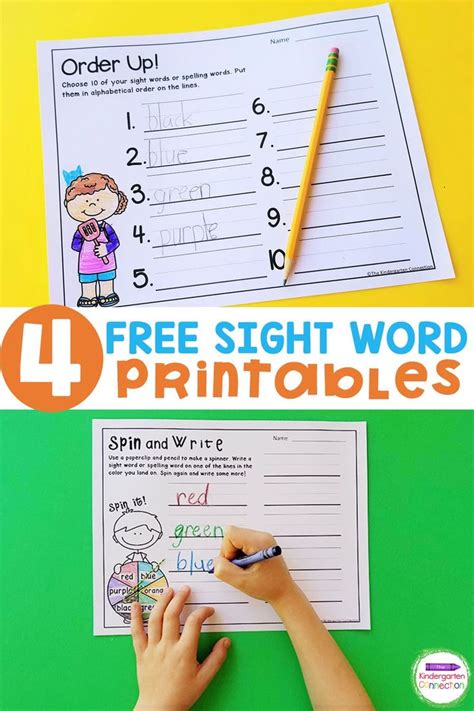 sight word printable games   sight words kindergarten