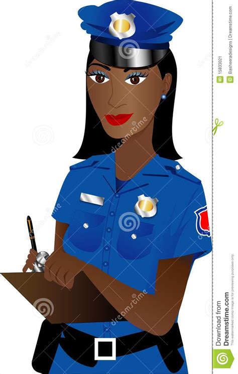 police woman stock vector illustration of beautiful