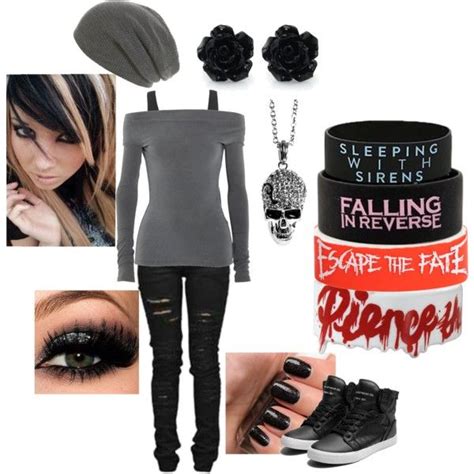 emo scene outfit combat boots and everything
