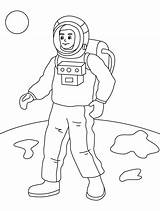 Astronaut Coloring Pages Astronauts Kids Printable Space Sheets Bestcoloringpages Colouring Moon sketch template