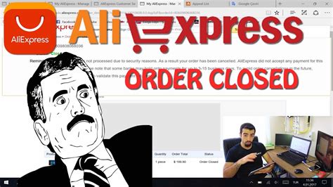 order closed aliexpress siparis kapatildi sorunu coezuemue youtube