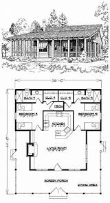 Plans Bunkhouse House Cabin Floor Plan Construction Sq 1033 Ft Gable Roof Visit Choose Board Cottage Log Southernliving Houseplans sketch template