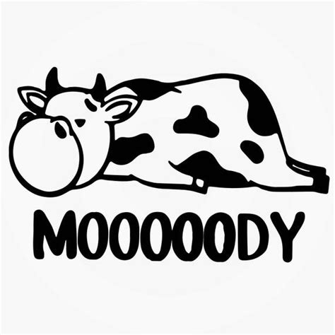 Moody Cow Png Sleepy Cow Lazy Cow Farm Girl Cow Lovers Etsy Cricut