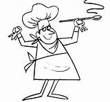 Cocinero Cuoco Colorir Cozinheiro Dibujo Cuiner Cocineros Cuisinier Dibuix Stampare Acolore Profissoes Desenhos Dibuixos Cozinheiros Mestieri Coloriage Cuochi Imprimer sketch template