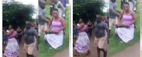 husband publicly humiliates cheating wife and lover after