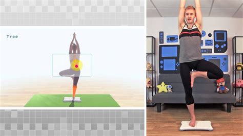 wii fit  yoga tree pose gameplay youtube