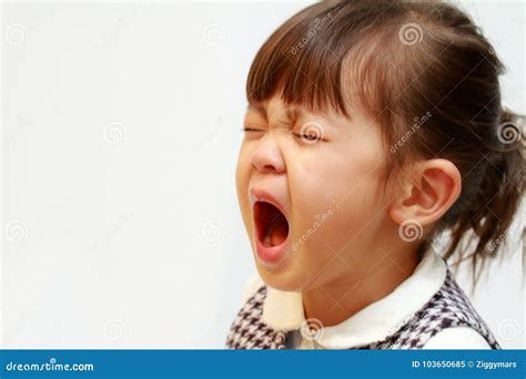 Crying Japanese Girl Stock Image Image Of Years Infant 103650685