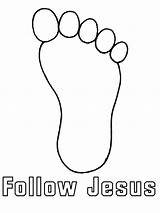 Coloring Pages Footprints Footprint Outline Popular Template sketch template