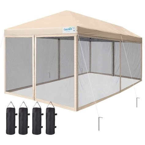 quictent  pop  canopy tent  mosquito netting sreen house room tent screened  sand
