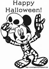 Halloween Coloring Pages Disney Mickey Kids Color Mouse Fun Printable Colorings Happy Minnie Sheets Skeleton Pirate Shirts Pumpkin Hative Hundreds sketch template